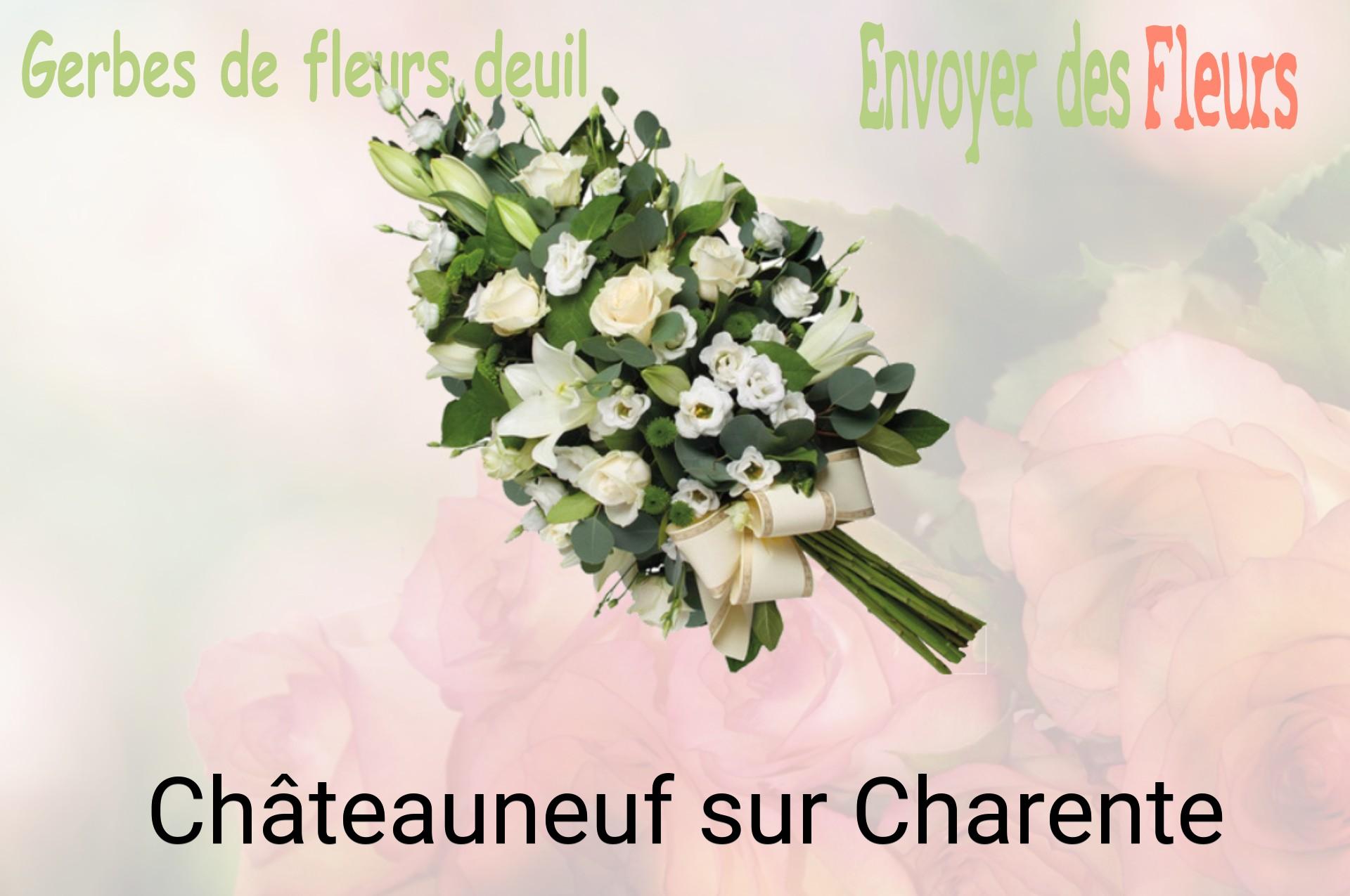 Gerbe de fleurs de deuil livrée à Châteauneuf-sur-Charente